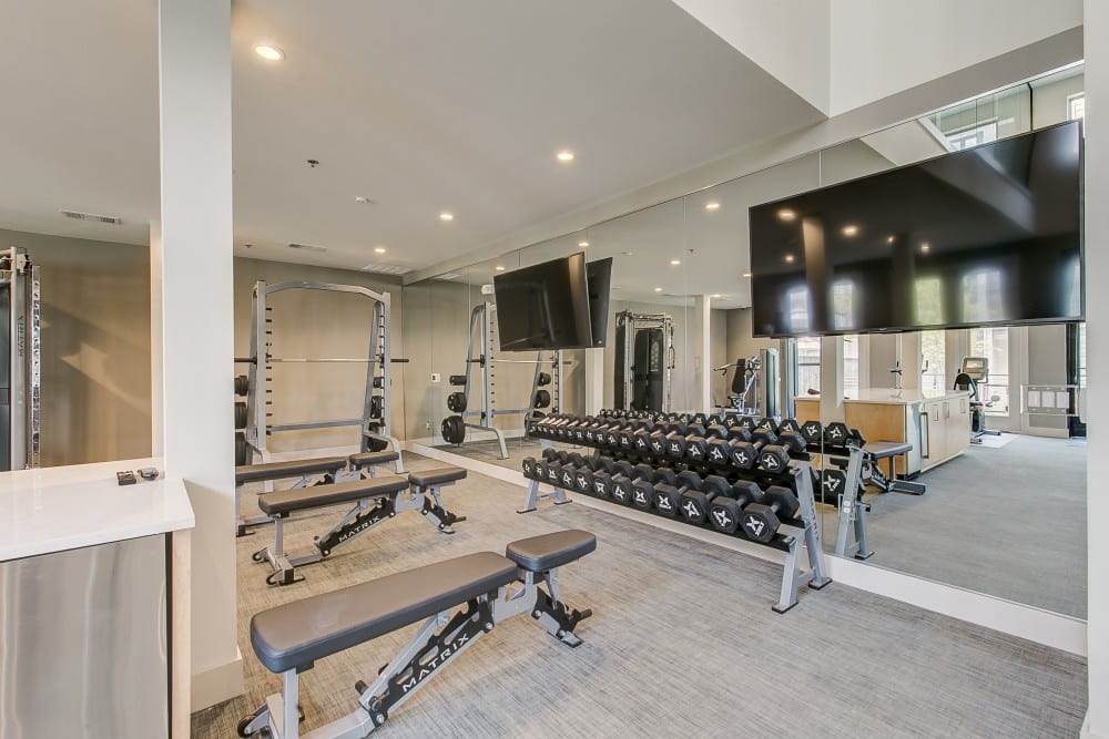 Gym At The Bowrey Apartments in Fort Worth, TX